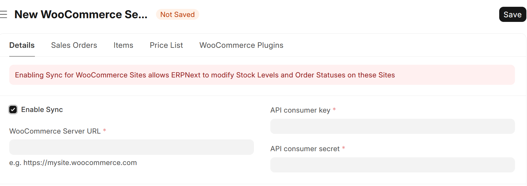 New WooCommerce Server